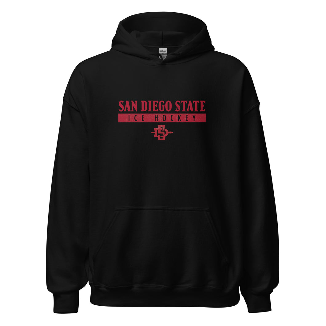 SDSU Ice Hockey Block Hoodie (Unisex)