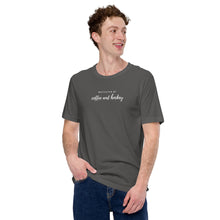 Load image into Gallery viewer, Motivated by Coffee and Hockey Tee

